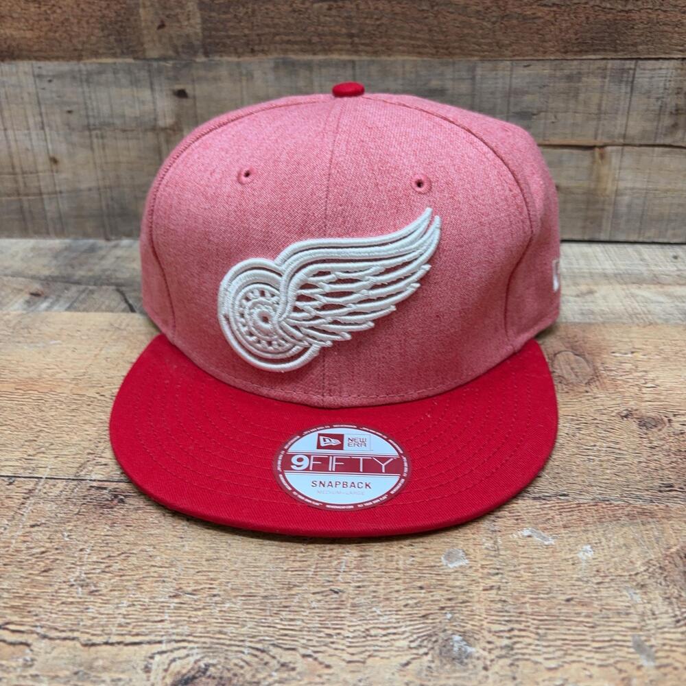 Detroit Red Wings Hat Cap Snap Back Mens One Size Pink NHL Hockey New Era 9FIFTY